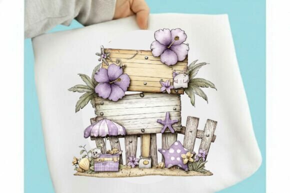Download Summer Coastal Decor Cute Floral Design - Sign Collection