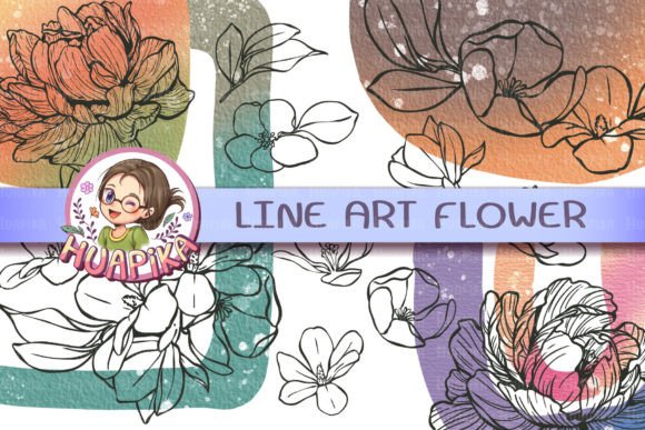 Download Abstract Line Art Flower Pattern - Pattern Collection