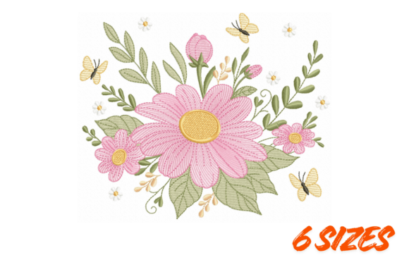 Download Pink Floral Embroidery Design Bundle Art - Bundle Collection