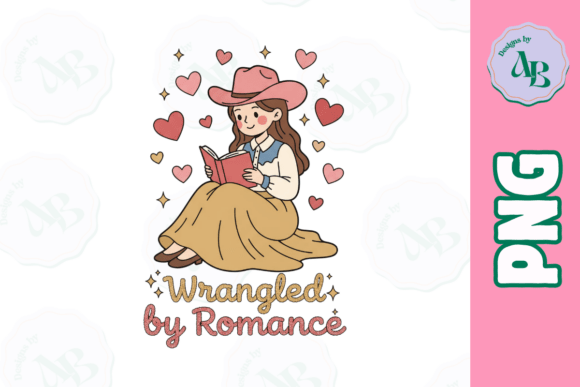 Download Funny Cowboy Romance Bookish PNG Design - Sign Collection