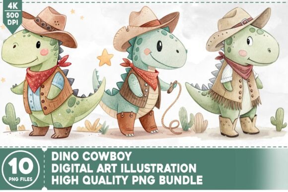 Download Dino Cowboy PNG Bundle - Bundle Collection