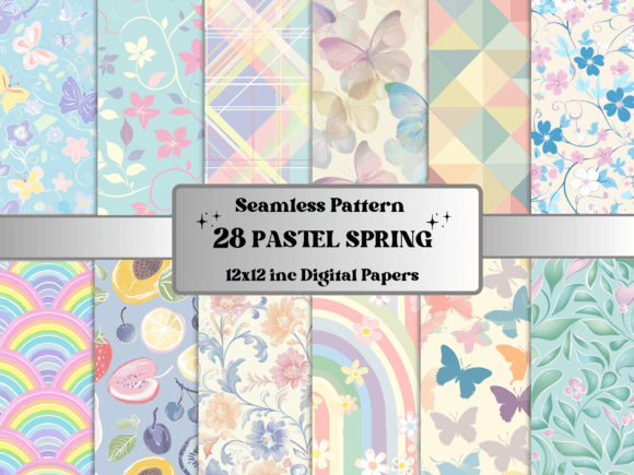 Download Seamless Pastel Spring Pattern Paper - Pattern Collection