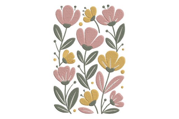 Download Pastel Wildflower Embroidery Design - Sign Collection