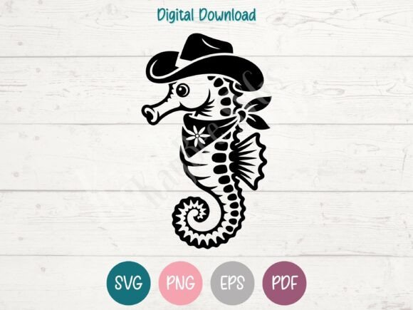 Download Cowboy Seahorse SVG PNG EPS PDF Design - Sign Collection