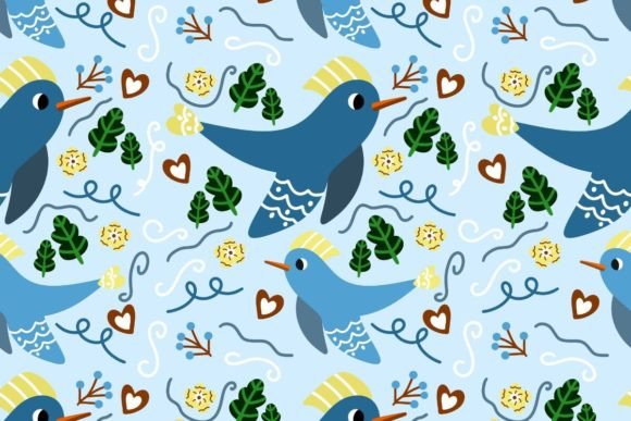 Download Blue Bird Pattern - Pattern Collection