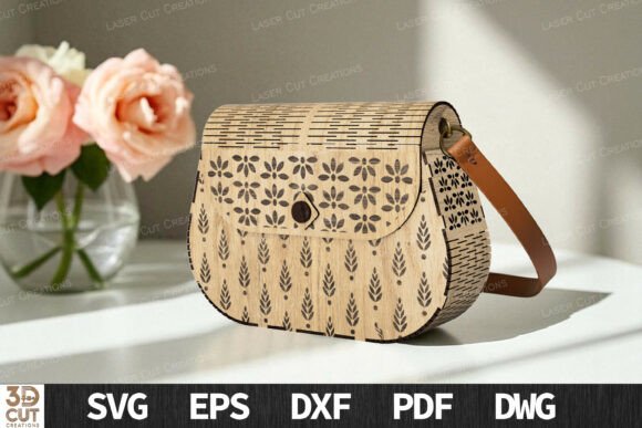 Download Laser Cut Wooden Bag SVG Pattern - Pattern Collection