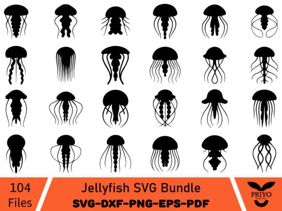 Download Jellyfish Silhouette SVG Bundle - Bundle Collection