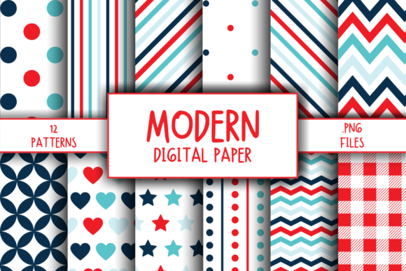 Download Modern Pattern Digital Paper - Pattern Collection