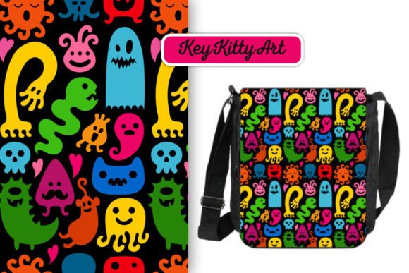 Download Seamless Vector Pattern Monster Kids - Pattern Collection