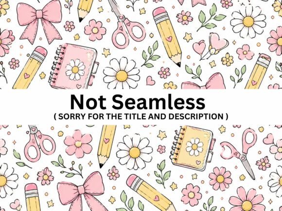 Download Floral School Supplies Pattern PNG - Pattern Collection