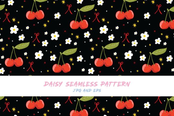 Download Seamless Vector Pattern with Cherry - Pattern Collection