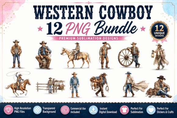 Download Western Cowboy PNG Bundle - Bundle Collection