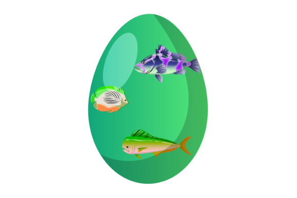 Download Three Fishes Pattern Easter Egg - Pattern Collection