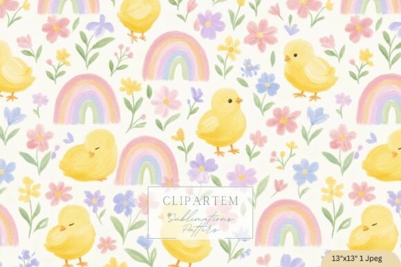 Download Pastel Baby Chick Spring Pattern Pink - Pattern Collection
