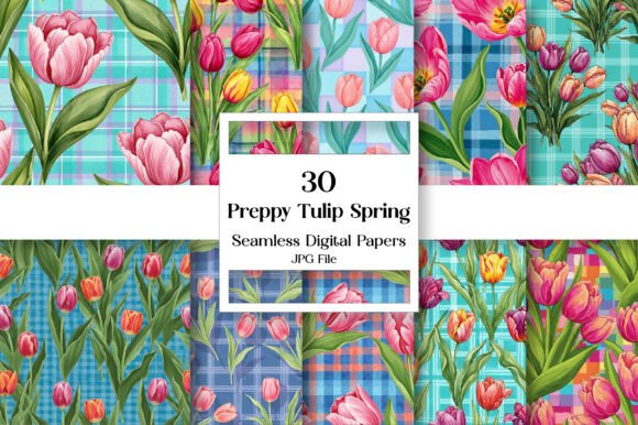 Download Preppy Tulip Spring Pattern - Pattern Collection
