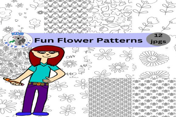 Download Floral Lineart Patterns Black and White - Pattern Collection