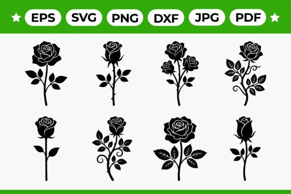 Download Rose Silhouette SVG Bundle - Bundle Collection