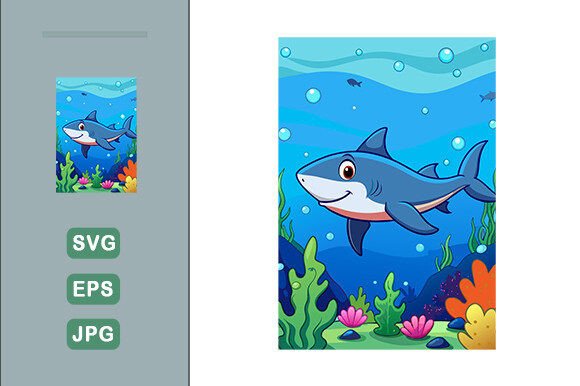Download Fishes Shark Cute Water Landscape Backgr - Fishes Collection