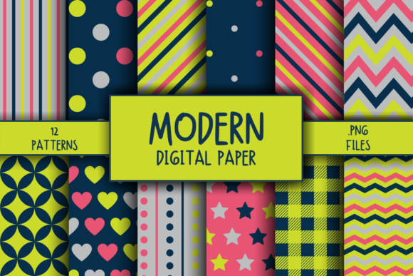 Download Modern Pattern Digital Paper - Pattern Collection