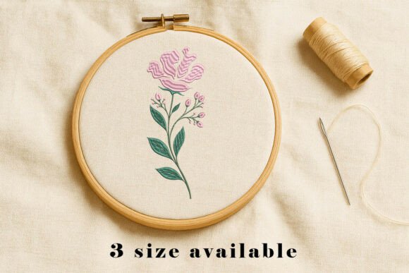 Download Floral Wildflower Embroidery Design - Sign Collection