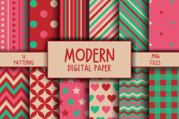 Download Modern Pattern Digital Paper - Pattern Collection