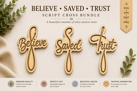 Download Christian Cross Sign SVG Laser Cut Set - Sign Collection