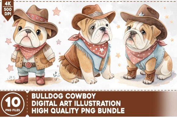 Download Bulldog Cowboy PNG Bundle - Bundle Collection