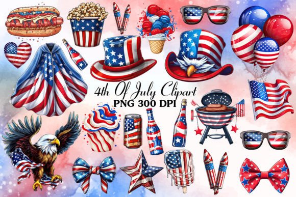 Download 4th of July Sublimation Clipart Bundle - Bundle Collection