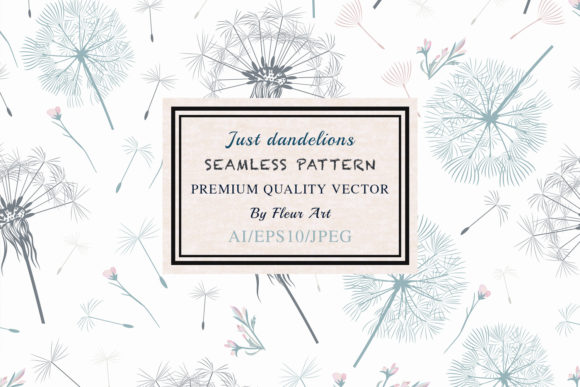 Download Elegant Simple Vector Pattern Dandelion - Pattern Collection