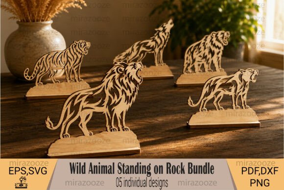 Download Wild Animal Rock Stand SVG Bundle - Bundle Collection